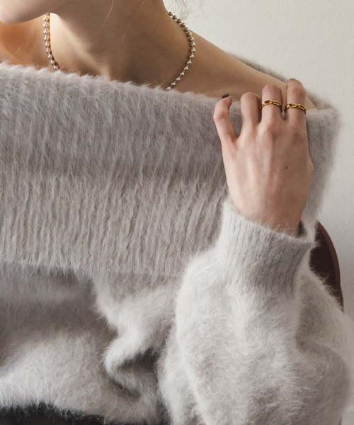 Noble（ノーブル）の「【NOBLE×L'AUBE BLANC】FOX/カシミヤオフ