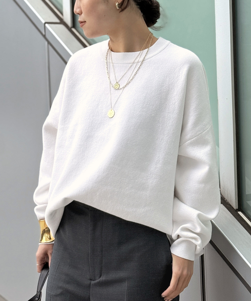 コットンカシミヤリラックスプルオーバー（ニット/セーター