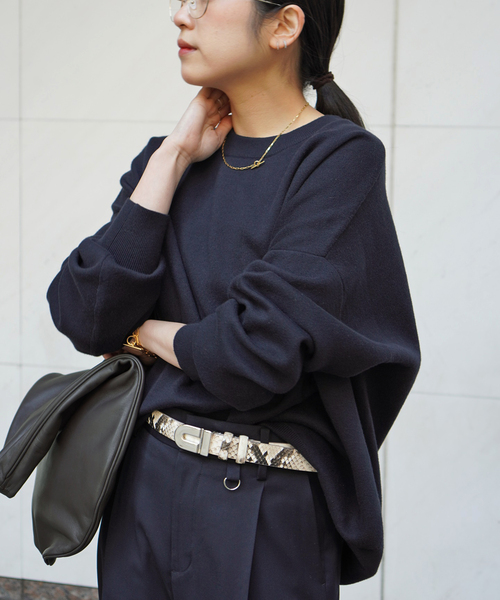 コットンカシミヤリラックスプルオーバー（ニット/セーター