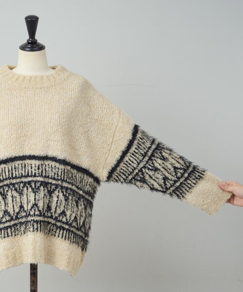 ビッグフェアアイル柄プルオーバー（ニット/セーター）｜BEARDSLEY