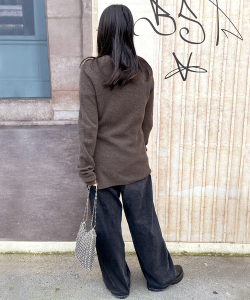 AP STUDIO（エーピーストゥディオ）の「side slit rib Pullover