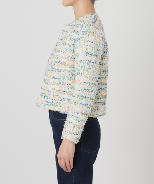 MAISON GUILLEMETTE/メゾンギヨメット】ツィードノーカラージャケット