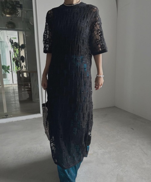 Ameri（アメリ）の「CROCHET LONG KNIT（その他トップス）」 - WEAR