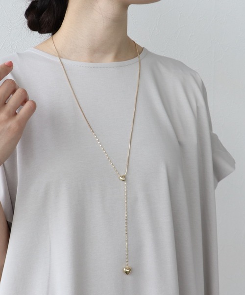 セール】ハート×ハートスライドネックレス（ネックレス）｜Three Four