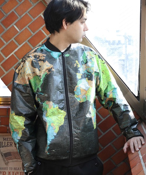 セール】世界地図 ペーパージャケット（ブルゾン）｜8(eight)（エイト