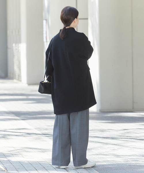 セール】《追加》SUPER140S/GIOLICA コクーンコート（ノーカラーコート