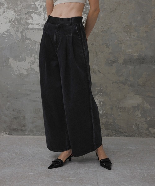 EMOELLE】・【サステナブル】ドレスデニムパンツ（デニムパンツ