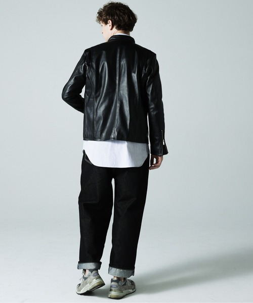 セール】WEB限定 JE LAMB LEATHER SINGLE RIDERS JE22.20/ラムレザー