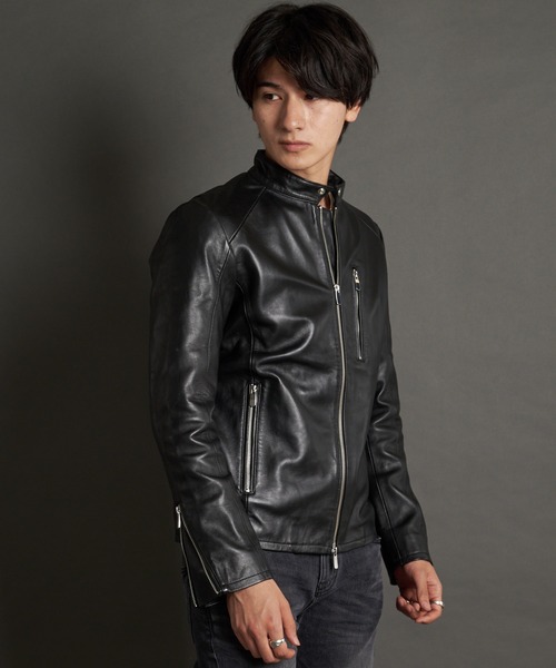 セール】WEB限定 JE LAMB LEATHER SINGLE RIDERS JE22.20/ラムレザー