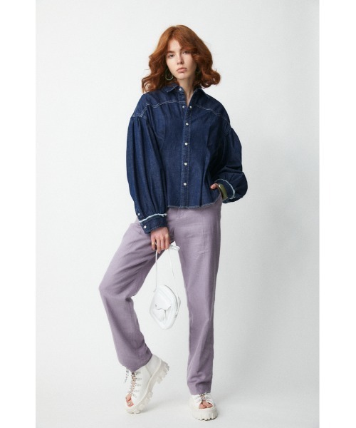 MOUSSY（マウジー）の「WAIST TUCK PANEL DENIM シャツ（シャツ