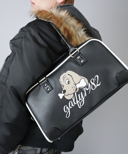 GALFY/ガルフィー】2WAY合皮ボストンショルダーバッグ/耐久マット素材