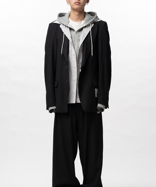 Mix Layered Wool Jacket（テーラードジャケット）｜Maison MIHARA