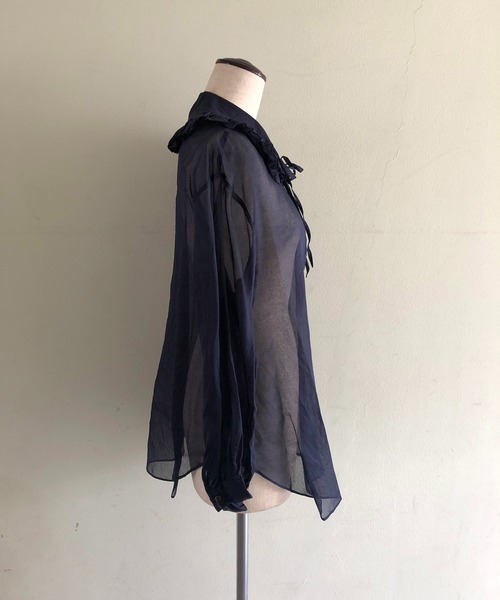 Heriter（エリテ）の「オーガンジーフリルカラーブラウス（シャツ