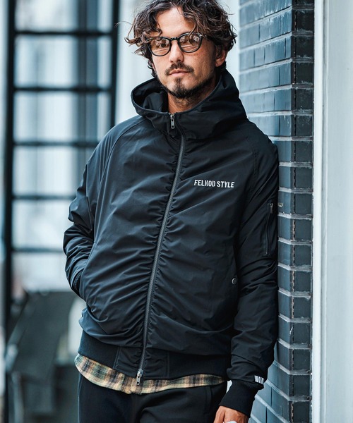 mj10328-High Neck Hood MA-1 フードジャケット（MA-1）｜felkod