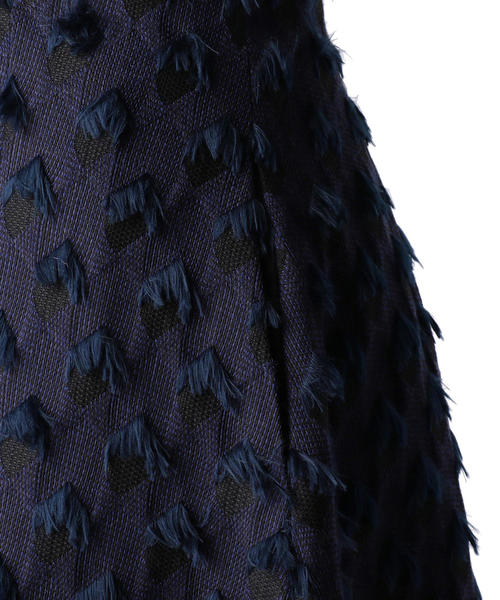 Drawer（ドゥロワー）の「Drawer ネイビージャカードスカート