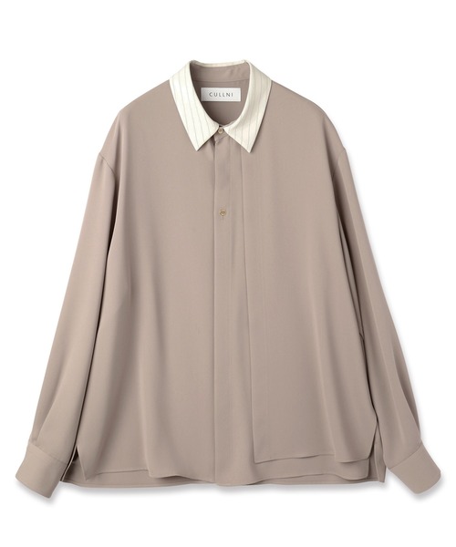 CULLNI（クルニ）の「Stripe Collar Double Cloth Asymmetrical
