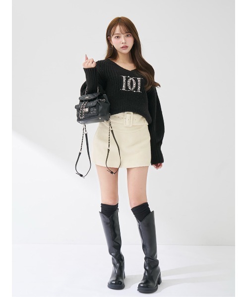 キルティングビジューミニリュック（バックパック/リュック）｜Darich