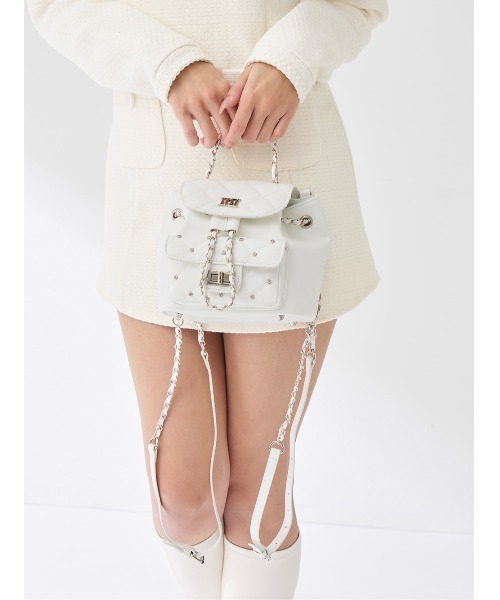 キルティングビジューミニリュック（バックパック/リュック）｜Darich