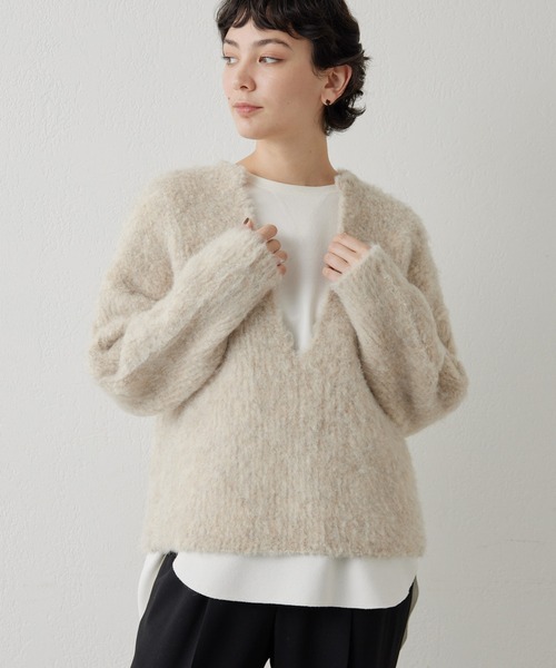 セール】ミックスヤーンVネックプルオーバー（ニット/セーター）｜Whim