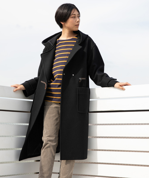 Munich（ミューニック）の「ブラッシュウールメルトンダッフルコート