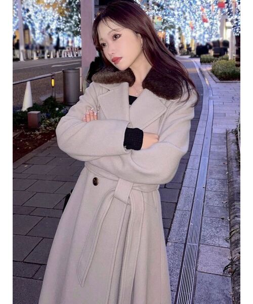 ショートビーバーウールロングコート（その他アウター）｜RESEXXY