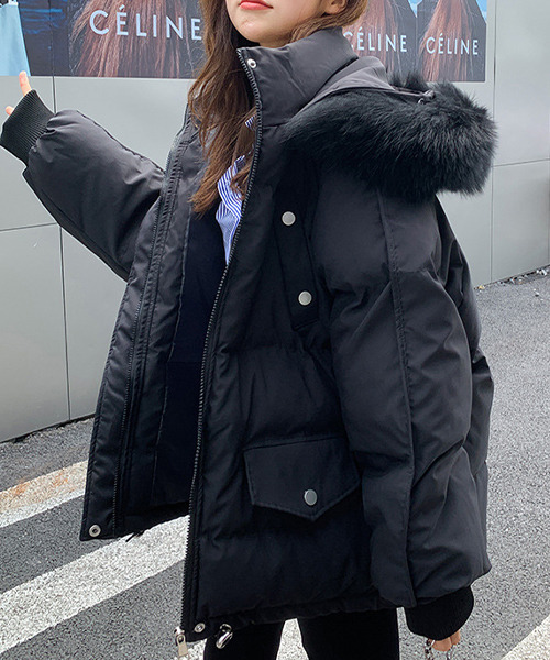 c.u.l（シーユーエル）の「ファー付き フーディーオーバーサイズ