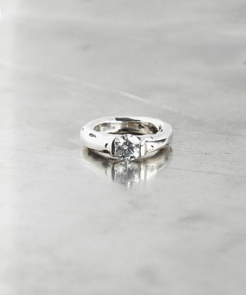 SILVER5ジルコニアピンキーリング/レディース/メンズ/（リング）｜e.m.