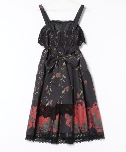 Chalmiere（シャルミエール）の「菊と狐柄ジャンパースカート