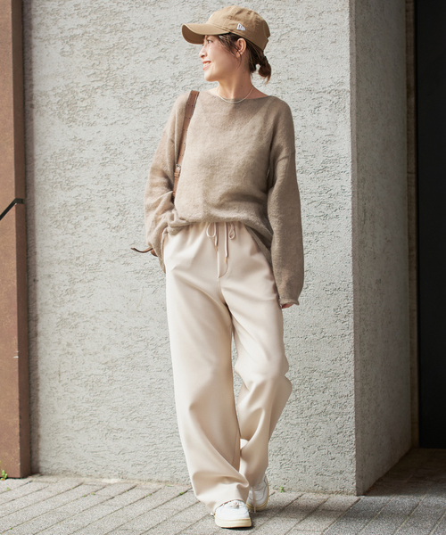 セール】《追加》ルーズモヘヤミックスボートネックニット（ニット