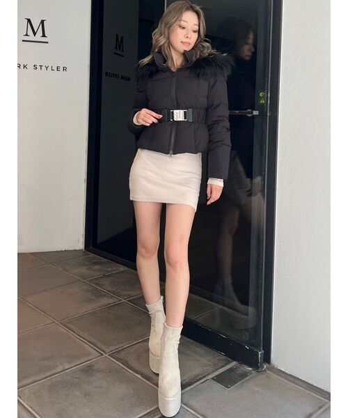 GYDA（ジェイダ）の「GYGYベルト付きショートダウンコート（ダウン