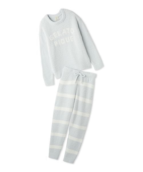 パウダーロゴジャガードプルオーバー＆ロングパンツセット（ルーム