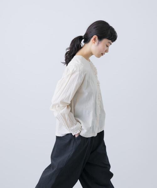 かぐれ（カグレ）の「ワッシャーフリルブラウス（シャツ/ブラウス