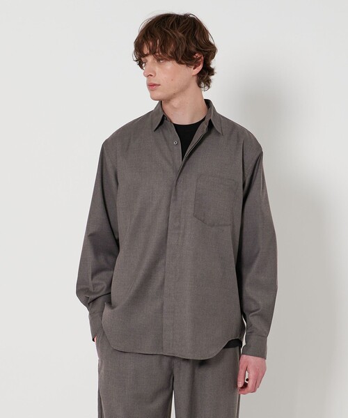 ZOZO限定】ドレープ フライフロント シャツ（シャツ/ブラウス