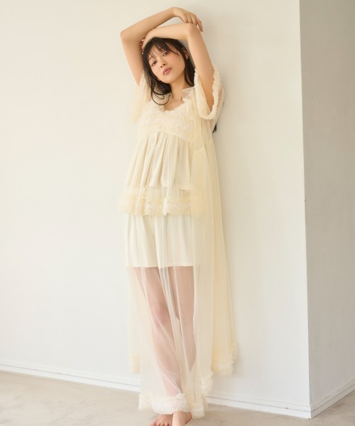 SNIDEL HOME（スナイデルホーム）の「チュールフリルキャミソール