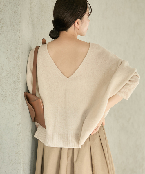 plage（プラージュ）の「2WAY ラグラン Back V プルオーバー（ニット
