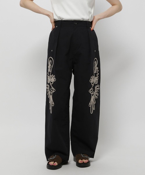 セール】モチーフコード刺繍パンツ（その他パンツ）｜niko and