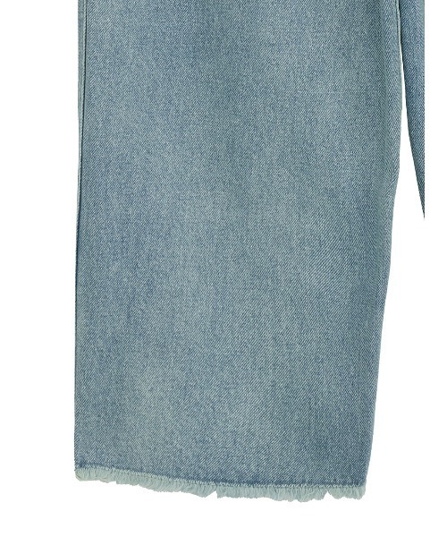 Ameri（アメリ）の「HEM FRINGE EGG DENIM PANTS（デニムパンツ）」 - WEAR