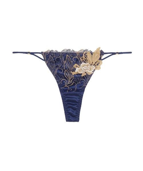 フェザーセレステ エンブロイダリーレース Tバック（ショーツ