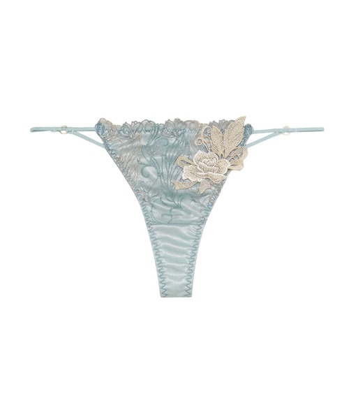 フェザーセレステ エンブロイダリーレース Tバック（ショーツ