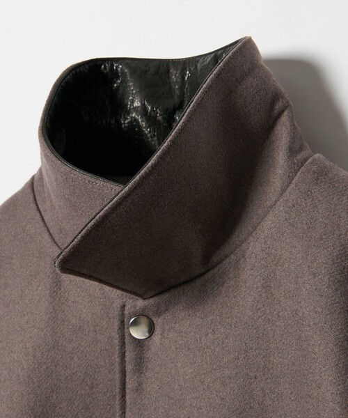 SKOOKUM × monkey time＞メルトン レザーカラ－ ジャケット グレー