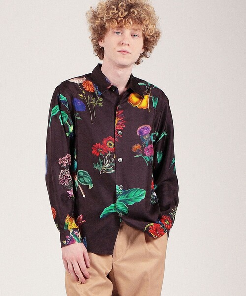 caban（キャバン）の「□CABaN シルクツイル IBIZAプリントシャツ