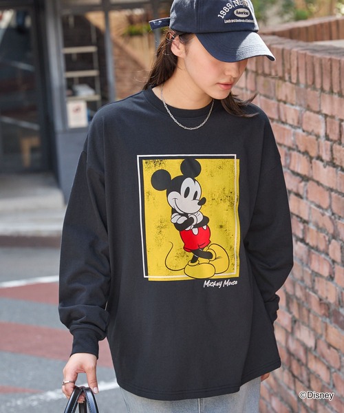 Disney】別注 / ミッキーマウス / オールドグラフィックプリントT