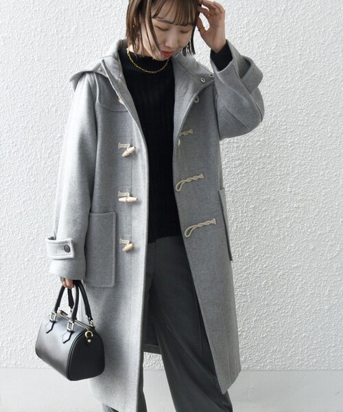 セール】SHIPS any: メルトン ロング ダッフル コート（ダッフルコート