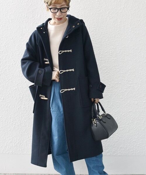 セール】SHIPS any: メルトン ロング ダッフル コート（ダッフルコート