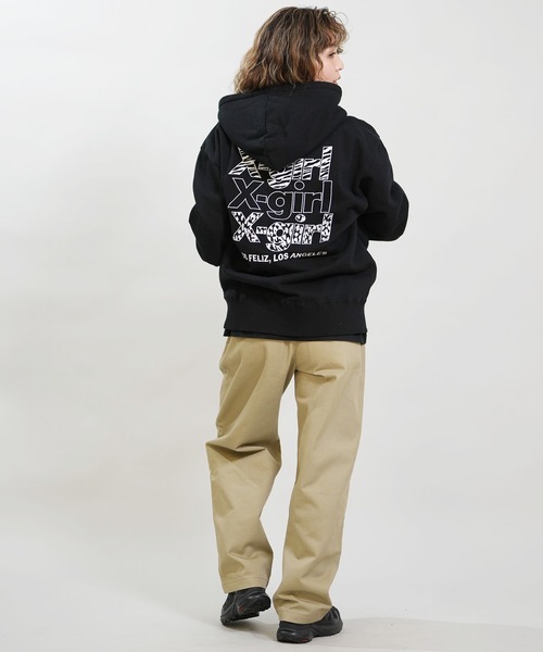 ムラサキスポーツ限定】X-GIRL/エックスガール ジップアップ パーカー