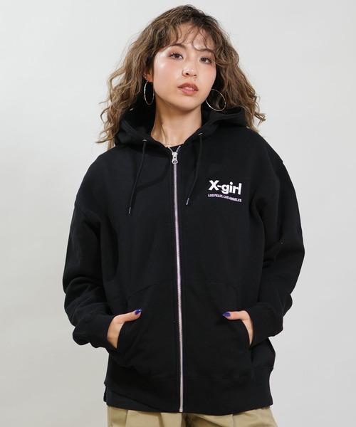 ムラサキスポーツ限定】X-GIRL/エックスガール ジップアップ パーカー