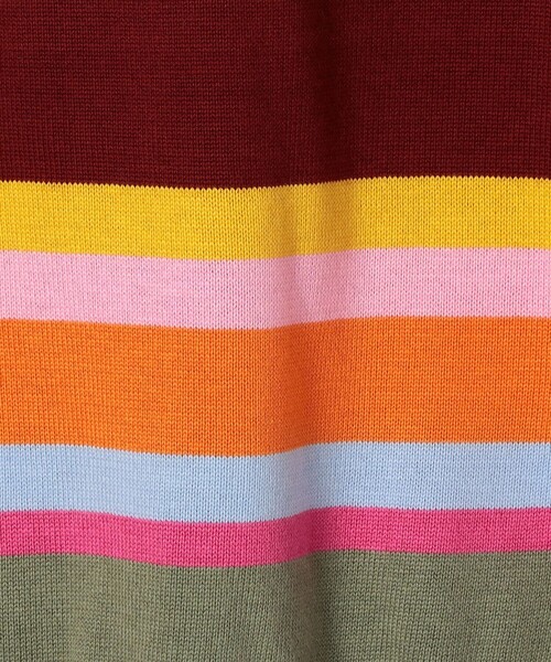 caban（キャバン）の「コットンカシミヤ マルチボーダークルーネック