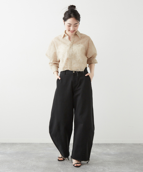 plage（プラージュ）の「《追加》balloon tapered パンツ2（デニム