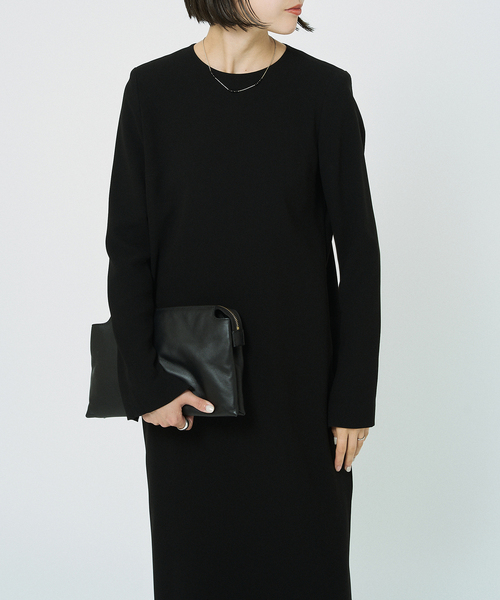 ダブルクロスミニマルロングドレス（ワンピース）｜HARDY NOIR