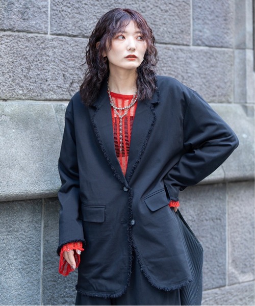 yurina - カットオフオーバーサイズジャケット made in INTERFACTORY